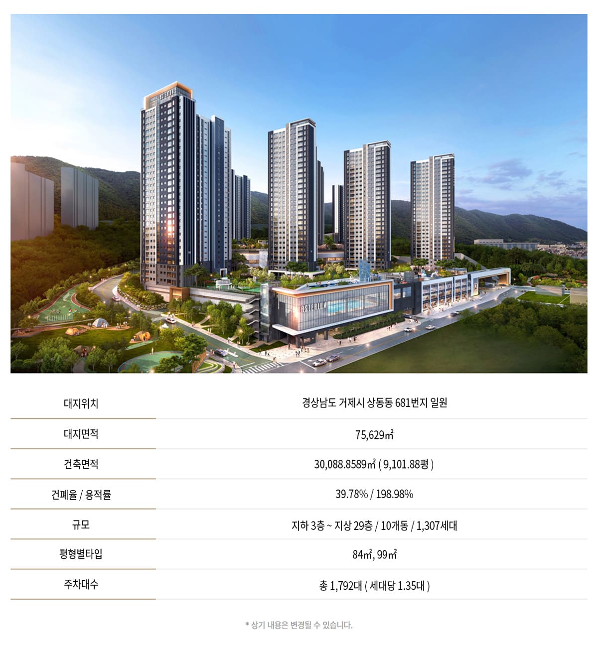 거제 센트레빌 아스테리움 분양개요